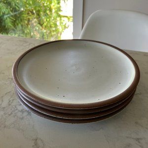 Set of 4 East Fork Dinner Plates in Eggshell (firsts)